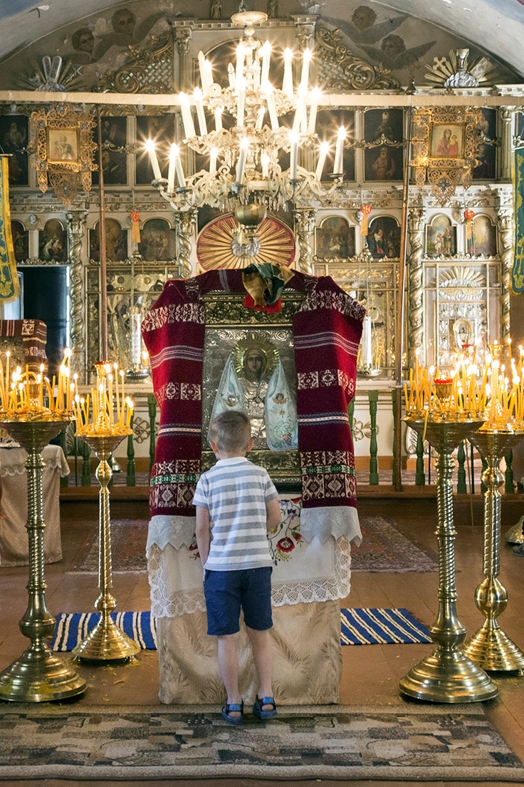 Small boy in the orthodox church
